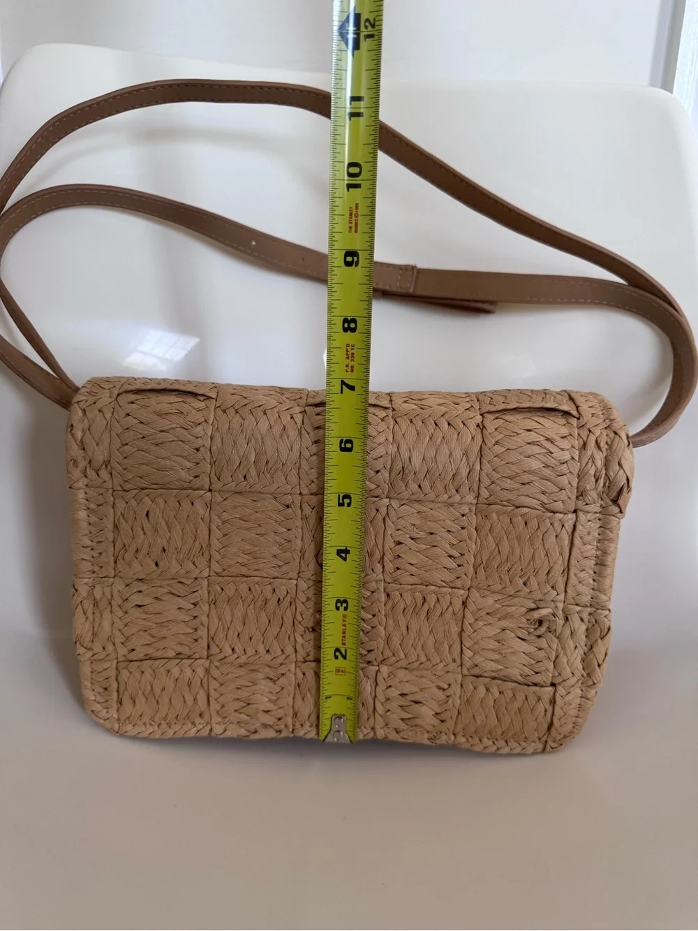 Woven Raffia Straw Crossbody Bag Coastal Grandmillennial Boho Beach Vacation H&M